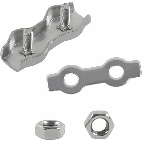 TINOR M3 Duplex Clips Serre-câbles En Acier Inoxydable 304 Pinces Duplex Pour Filin Pour Cordes à Linge En Câble Métallique Voiles De Soleil Suspendues Patio Fixe 8 Pièces 2 TINOR M3 Duplex Clips Serre-câbles En Acier Inoxydable 304 Pinces Duplex Pour Filin Pour Cordes à Linge En Câble Métallique Voiles De Soleil Suspendues Patio Fixe 8 Pièces – Image 2