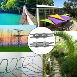 TINOR M3 Duplex Clips Serre-câbles En Acier Inoxydable 304 Pinces Duplex Pour Filin Pour Cordes à Linge En Câble Métallique Voiles De Soleil Suspendues Patio Fixe 8 Pièces 8 TINOR M3 Duplex Clips Serre-câbles En Acier Inoxydable 304 Pinces Duplex Pour Filin Pour Cordes à Linge En Câble Métallique Voiles De Soleil Suspendues Patio Fixe 8 Pièces -Treuil, cric, palan et accessoires Soldes Boutique 64031415 4