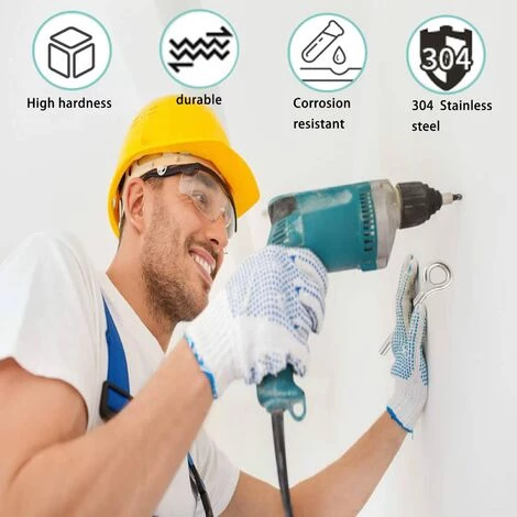 GALOZZOIT M6 304 Anneau En Acier Inoxydable Longue Vis Tige Filetée Boulon à Anneau 10PCS 4 GALOZZOIT M6 304 Anneau En Acier Inoxydable Longue Vis Tige Filetée Boulon à Anneau 10PCS – Image 4