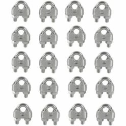 LYCXAMES M5 Serre-câbles Etrier U Boulon Clip De Câble 304 Acier Inoxydable Selle De Pince De Câble Câble Métallique Clips Pour Etendoir Linge Exterieur20PCS