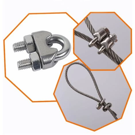 LYCXAMES M5 Serre-câbles Etrier U Boulon Clip De Câble 304 Acier Inoxydable Selle De Pince De Câble Câble Métallique Clips Pour Etendoir Linge Exterieur20PCS 3 LYCXAMES M5 Serre-câbles Etrier U Boulon Clip De Câble 304 Acier Inoxydable Selle De Pince De Câble Câble Métallique Clips Pour Etendoir Linge Exterieur20PCS – Image 3