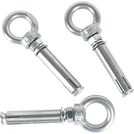 LYCXAMES Boulons à Expansion M6 X 50mm Manchon En Acier Boulon à œil 304 Inoxydable Expansion Du Béton Ancrage Vis à Oeil Chevilles Boulons 5-Pack 1 LYCXAMES Boulons à Expansion M6 X 50mm Manchon En Acier Boulon à œil 304 Inoxydable Expansion Du Béton Ancrage Vis à Oeil Chevilles Boulons 5-Pack