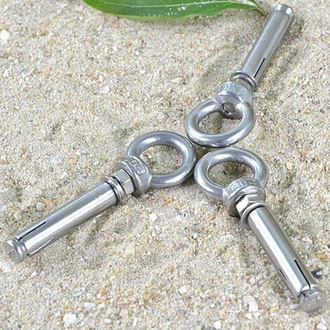 LYCXAMES Boulons à Expansion M6 X 50mm Manchon En Acier Boulon à œil 304 Inoxydable Expansion Du Béton Ancrage Vis à Oeil Chevilles Boulons 5-Pack 3 LYCXAMES Boulons à Expansion M6 X 50mm Manchon En Acier Boulon à œil 304 Inoxydable Expansion Du Béton Ancrage Vis à Oeil Chevilles Boulons 5-Pack – Image 3