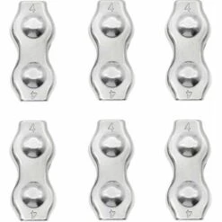 LYCXAMES 6 Pièces M4 Wire Rope Clips Duplex Rope Clamp 2-Post Wire Rope Clip Pour Cordes à Linge Patio Fixe Hanging Sun Sails