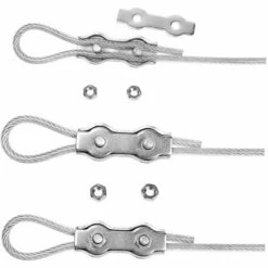 LYCXAMES 6 Pièces M4 Wire Rope Clips Duplex Rope Clamp 2-Post Wire Rope Clip Pour Cordes à Linge Patio Fixe Hanging Sun Sails -Treuil, cric, palan et accessoires Soldes Boutique 64083503 3