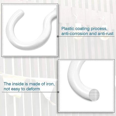 GALOZZOIT Lot De 50 Crochets à Vis Multi-usages 1-1/4" Avec œillets Anti-rouille, Haute Résistance à La Traction, Crochet Pour Suspendre Ornements, Clés, Lumières De Jardin, Etc 5 GALOZZOIT Lot De 50 Crochets à Vis Multi-usages 1-1/4" Avec œillets Anti-rouille, Haute Résistance à La Traction, Crochet Pour Suspendre Ornements, Clés, Lumières De Jardin, Etc – Image 5