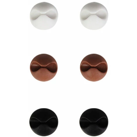 NAXUNNN Lot De 6 Clips Câble Durable, Range-câbles Et Serre-câbles, Self-adhésif, Organiseur Et Rangement De Bureau 1 NAXUNNN Lot De 6 Clips Câble Durable, Range-câbles Et Serre-câbles, Self-adhésif, Organiseur Et Rangement De Bureau