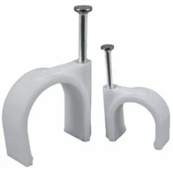 NAXUNNN Lot De 300 Clips Muraux En Acier Pour Câbles - Différentes Spécifications - Solides - Durables - Blancs - Rondes - 400 De 6 Mm - Gestion Des Câbles