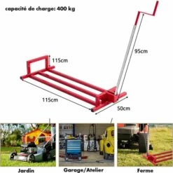 RELAX4LIFE Cric Lève Tondeuse Quad Tracteur Jusqu'à 400KG, Hauteur De Levage 11,5 à 77CM, Gain De Place, Matériau En Acier Pulvérisé -Treuil, cric, palan et accessoires Soldes Boutique 64129592 5