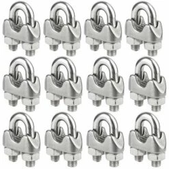 CARILLONSàVENT Attaches Pour Câbles Métalliques M3, Serre-câbles étrie, U Boulon Clip De Câble En Acier Inoxydable De 3mm De Diamètre, Lot De 12 Carivent