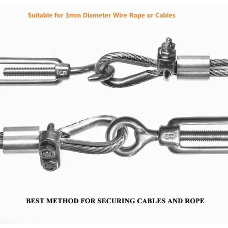 CARILLONSàVENT Attaches Pour Câbles Métalliques M3, Serre-câbles étrie, U Boulon Clip De Câble En Acier Inoxydable De 3mm De Diamètre, Lot De 12 Carivent 5 CARILLONSàVENT Attaches Pour Câbles Métalliques M3, Serre-câbles étrie, U Boulon Clip De Câble En Acier Inoxydable De 3mm De Diamètre, Lot De 12 Carivent – Image 5