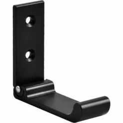 CARILLONSàVENT Lot De 2 Crochets Muraux Pliables En Aluminium Pour Casque Audio, Crochets Invisibles Pour Vêtements, Cuisine, Salle De Bain, Bureau, Salon, Armoire (Noir) Carivent