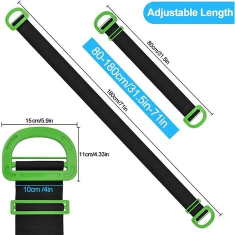 MEZHENG Lot De 2 Sangles De Transport Robustes Sangles De Transport De Meubles Charge 600 Livres Sangles Mobiles Avec Poignées Sangles De Levage Réglables Pour Meubles, Boîtes, Matelas, Construction 2 MEZHENG Lot De 2 Sangles De Transport Robustes Sangles De Transport De Meubles Charge 600 Livres Sangles Mobiles Avec Poignées Sangles De Levage Réglables Pour Meubles, Boîtes, Matelas, Construction – Image 2