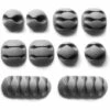 PESCE Clips Câble, 10pcs Rangements De Câbles Et Serre-Câbles Attache-Câbles En Silicone, Rangement Cordon Bureau Pour Fils De Chargeur, Ordinateur, Souris, Téléphone, Écouteur Etc (Gris)