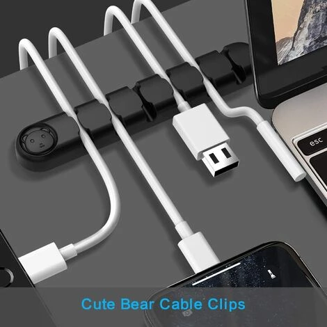 PESCE Clips Câble Cordon Organisateur Bureau, 2 Pièces (6 Fentes) Support Attache-Câble Gestion, Adhésif En Silicone Rangement Cordon Pour Fils De Chargeur/Ordinateur/Souris/Écouteur/Téléphone Etc. 2 PESCE Clips Câble Cordon Organisateur Bureau, 2 Pièces (6 Fentes) Support Attache-Câble Gestion, Adhésif En Silicone Rangement Cordon Pour Fils De Chargeur/Ordinateur/Souris/Écouteur/Téléphone Etc. – Image 2