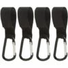 CESIèCLEFOU Crochets Poussettes,Clip Poussette,Accessoire Poussette,Accroche Poussette Sacs,Crochets De Poussette Universel,Pour Accrochez Vos Achats, Sacs Et Cabas Sur Un Landau (4pcs) Lefou