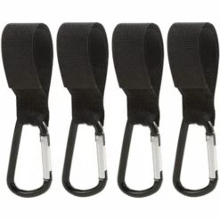 CESIèCLEFOU Crochets Poussettes,Clip Poussette,Accessoire Poussette,Accroche Poussette Sacs,Crochets De Poussette Universel,Pour Accrochez Vos Achats, Sacs Et Cabas Sur Un Landau (4pcs) Lefou