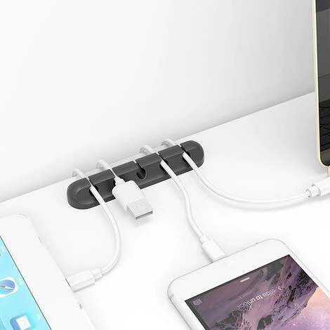 LTS FAFA Gestionnaire De Câbles Silicone USB Câble Enrouleur Flexible Gestion Des Câbles Clip Support De Câble Pour Souris Casque Nouveau 2 LTS FAFA Gestionnaire De Câbles Silicone USB Câble Enrouleur Flexible Gestion Des Câbles Clip Support De Câble Pour Souris Casque Nouveau – Image 2