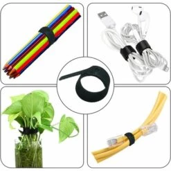 SINCèREETALI 80PCS Attache Cable Réutilisable Serre Cable En Nylon, Reglable Sangles Câbles à Crochet Et Boucle Pour Cordes Et Gestion Des Câbles Attaches De Câble(couleurs Assorties) -Treuil, cric, palan et accessoires Soldes Boutique 65310153 5