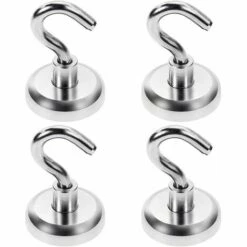 Lot De 4 Crochets Aimantés En Néodyme - 25 Mm - Pour Cuisine, Salle De Bain, Garage, Bureau S'arêern
