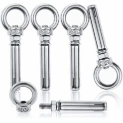 BDD 5 Pcs M6 Vis D'expansion Boulon à œil Avec Anneau De Levage Oeil De Boulon D'expansion Boulons D'expansion En Acier Inoxydable 304