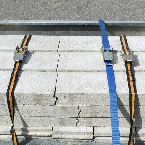 OSQI 10mx25mm Sangle D'Arrimage Sangles De Cargaison à Cliquet 250kg Charge De Travail 2Pcs 2 OSQI 10mx25mm Sangle D'Arrimage Sangles De Cargaison à Cliquet 250kg Charge De Travail 2Pcs – Image 2