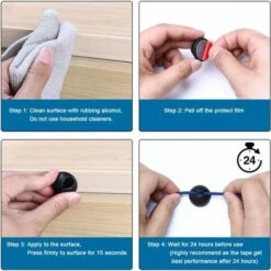 CESIèCLEFOU Clips Câble, Rangements De Câbles Et Serre-câbles, Maintient Et Cache-câbles Pour Fils Electriques, Câbles De Charge, Chargeurs De Téléphones Cellulaires, Câbles Audio（15pcs）Lefou -Treuil, cric, palan et accessoires Soldes Boutique 65597841 5