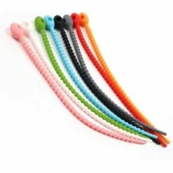 MONLY Attaches De Câble En Silicone 24 Pièces Attaches De Sac En Silicone Coloré Coloré Multi-Usages Silicone Ties Serre-Câbles En Silicone Cravates Torsadées En Silicone Colorées Attaches De Câble -Treuil, cric, palan et accessoires Soldes Boutique 65757484 5