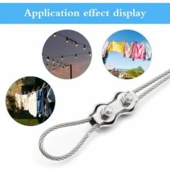YEURIé M4 Duplex Clips Serre-Câbles, 10 Pièces Pinces De Câble Métallique Duplex En Acier Inoxydable 304, Câble à Pince 4mm Pour Cordes à Linge En Câble Métallique -Treuil, cric, palan et accessoires Soldes Boutique 65775183 4