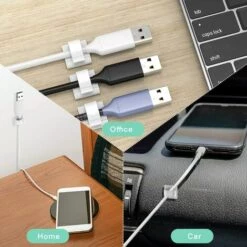 YEURIé Lot De 10 Clips De Câble Adhésifs Pour Voiture, Bureau Et Maison Blanc 9 YEURIé Lot De 10 Clips De Câble Adhésifs Pour Voiture, Bureau Et Maison Blanc -Treuil, cric, palan et accessoires Soldes Boutique 65846057 5