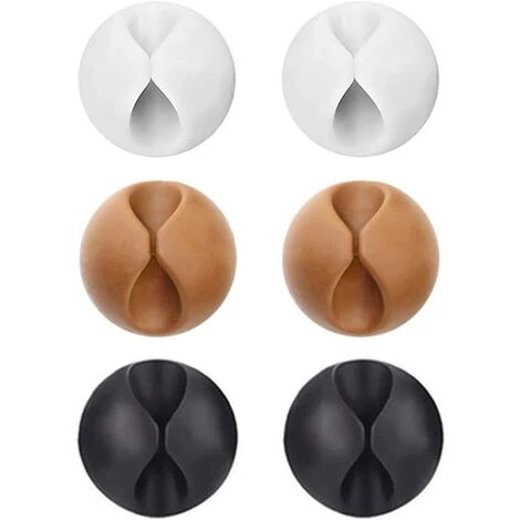 EINEMGELD Lot De 6 Clips Câble Durable, Range-câbles Et Serre-câbles, Self-adhésif, Organiseur Et Rangement De Bureau 1 EINEMGELD Lot De 6 Clips Câble Durable, Range-câbles Et Serre-câbles, Self-adhésif, Organiseur Et Rangement De Bureau