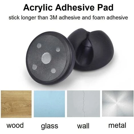 EINEMGELD Lot De 6 Clips Câble Durable, Range-câbles Et Serre-câbles, Self-adhésif, Organiseur Et Rangement De Bureau 2 EINEMGELD Lot De 6 Clips Câble Durable, Range-câbles Et Serre-câbles, Self-adhésif, Organiseur Et Rangement De Bureau – Image 2