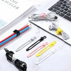 YEURIé 30 Attaches De Câble En Silicone Serre-Câbles Réutilisables Stockage De Câble Réglable Organisateur De Fils De Charge Polyvalent -Treuil, cric, palan et accessoires Soldes Boutique 66084610 5