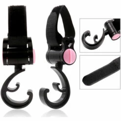 MèREÉTERNEL Crochets Poussette, 4 Pack Crochet Landau, Universel Crochet De Poussette, Pour Accrocher Les Sacs à Provisions Sac à Mains Sac A Langer Ternel