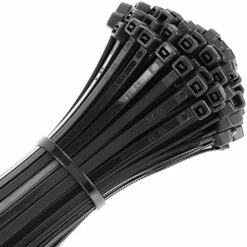 PESCE Attaches à Glissière De Câble 1000 Pièces Attaches à Glissière En Nylon Industriel Attaches De Fil Autobloquantes Pour Bureau à Domicile Garage Polyvalent Noir