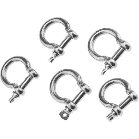 JOGAKU ® 5pcs 5mm Acier INOX Grade Dee Bow Manille Boucle Bateau Marine Marine Ombre Voil 2 JOGAKU ® 5pcs 5mm Acier INOX Grade Dee Bow Manille Boucle Bateau Marine Marine Ombre Voil – Image 2