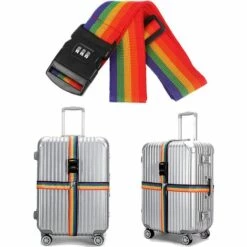 HABIENTôT Sangle De Bagage Réglable Avec Boucle Sangle De Valise Ceintures De Voyage Sangle Valise Avec Verrouillage De Code Réglable Convient Aux Bagages De 20 à 32 Pouces —Oi-FRIS (2 Pcs) -Treuil, cric, palan et accessoires Soldes Boutique 66332017 4