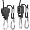 JOORRT 1 Paires Sangle à Cliquet Corde 1/8 Pouces Rope Ratchet Robuste Réglable Pour Lampe à Suspension Growth, Capacité De 70 Kg Par Paire