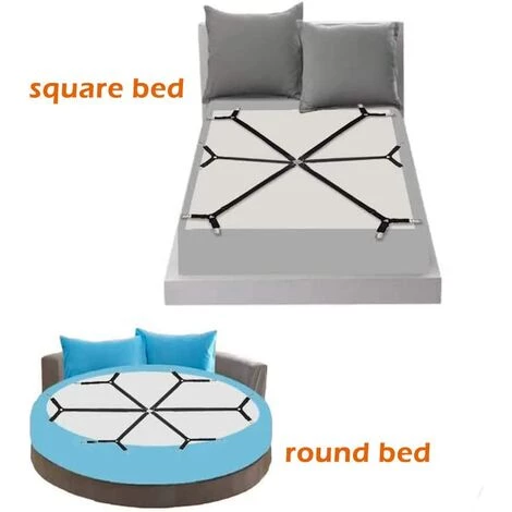 BF 1pc 12 Clip Sheet Clip 6 Side Sheet Holder Avec Sangles Réglables Pour Tous Les Matelas Ronds Et Carrés (noir) 5 BF 1pc 12 Clip Sheet Clip 6 Side Sheet Holder Avec Sangles Réglables Pour Tous Les Matelas Ronds Et Carrés (noir) – Image 5