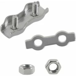 HABIENTôT M2 Duplex Clips Serre-câbles En Acier Inoxydable 304 Pinces Duplex Pour Filin Pour Cordes à Linge En Câble Métallique Voiles De Soleil Suspendues Patio Fixe 8pièces Oi-FRIS -Treuil, cric, palan et accessoires Soldes Boutique 66404792 3