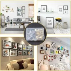 HABIENTôT Oi-FRIS 80 Pièces Crochet Pour Cadre Photo, Inoxydable Crochets De Suspension De Photo Pour Fixation Cadres Photos Miroirs Œuvres D'art -Treuil, cric, palan et accessoires Soldes Boutique 66405451 5