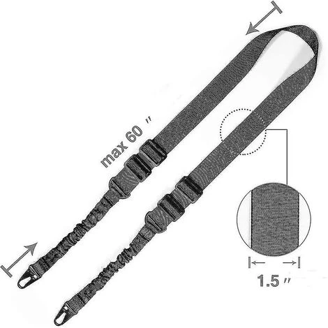 BF Fusil Avec Ajusteur De Longueur Sangle Traditionnelle Avec Crochet En Métal Longe De Sangle Tactique Diagonale Extérieure Noir 2 BF Fusil Avec Ajusteur De Longueur Sangle Traditionnelle Avec Crochet En Métal Longe De Sangle Tactique Diagonale Extérieure Noir – Image 2