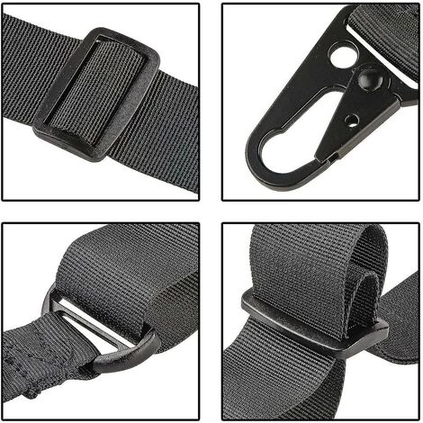 BF Fusil Avec Ajusteur De Longueur Sangle Traditionnelle Avec Crochet En Métal Longe De Sangle Tactique Diagonale Extérieure Noir 4 BF Fusil Avec Ajusteur De Longueur Sangle Traditionnelle Avec Crochet En Métal Longe De Sangle Tactique Diagonale Extérieure Noir – Image 4