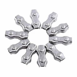 GRID COOL 10Pcs M3 Duplex Clips Serre-câbles En Acier Inoxydable Pour Filin Cable Inox