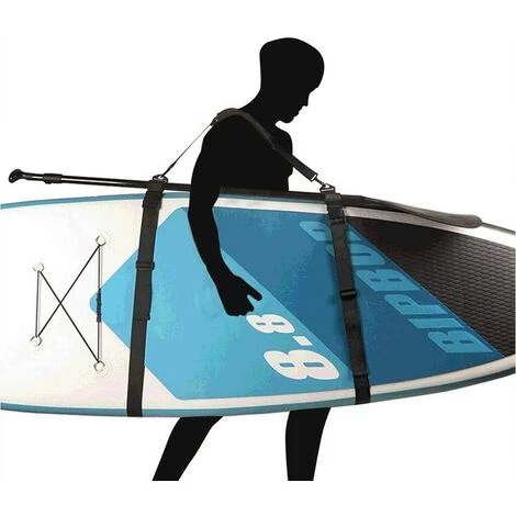MEZHENG Sangle De Transport Pour Planche De Surf, Sangle Pour Planche De Paddle, Bandoulière Pour Paddleboard, Accessoires Avec Velcro Pour Pagaies 1 MEZHENG Sangle De Transport Pour Planche De Surf, Sangle Pour Planche De Paddle, Bandoulière Pour Paddleboard, Accessoires Avec Velcro Pour Pagaies