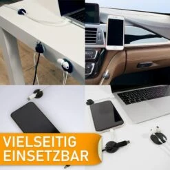 HABIENTôT Lot De 10 Clips De Câble - Organiseur De Câble Polyvalent - Guide-câble Polyvalent - Fixation De Câble - Gestion Des Câbles De Bureau, Câble D&apos;alimentation, Clip De Câble Pour Chargeurs Oi-FRIS -Treuil, cric, palan et accessoires Soldes Boutique 66812011 5