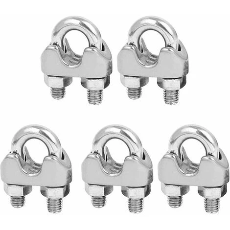 FLETéçA 5 Pièces M6 Pince À Câble En Acier Pinces En Forme De U Boulon En U Pince À Corde En Forme De U Pour Câble Corde À Linge En Acier Serre-Câble En Acier Pinces En Acier 1 FLETéçA 5 Pièces M6 Pince À Câble En Acier Pinces En Forme De U Boulon En U Pince À Corde En Forme De U Pour Câble Corde À Linge En Acier Serre-Câble En Acier Pinces En Acier