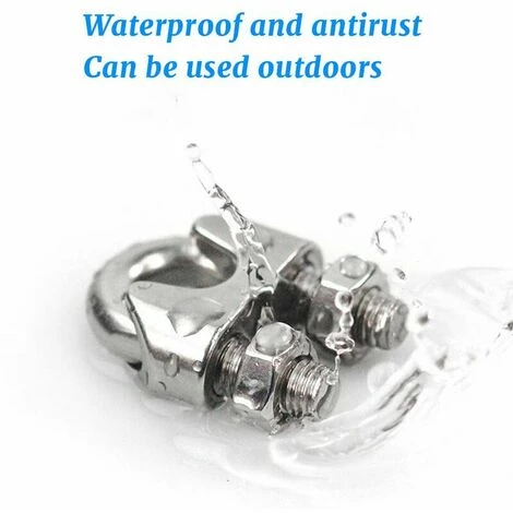 FLETéçA 5 Pièces M6 Pince À Câble En Acier Pinces En Forme De U Boulon En U Pince À Corde En Forme De U Pour Câble Corde À Linge En Acier Serre-Câble En Acier Pinces En Acier 2 FLETéçA 5 Pièces M6 Pince À Câble En Acier Pinces En Forme De U Boulon En U Pince À Corde En Forme De U Pour Câble Corde À Linge En Acier Serre-Câble En Acier Pinces En Acier – Image 2