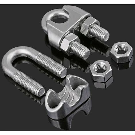 FLETéçA 5 Pièces M6 Pince À Câble En Acier Pinces En Forme De U Boulon En U Pince À Corde En Forme De U Pour Câble Corde À Linge En Acier Serre-Câble En Acier Pinces En Acier 5 FLETéçA 5 Pièces M6 Pince À Câble En Acier Pinces En Forme De U Boulon En U Pince À Corde En Forme De U Pour Câble Corde À Linge En Acier Serre-Câble En Acier Pinces En Acier – Image 5