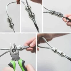 FLETéçA 12 PièCes Duplex Pinces En Acier Inoxydable Double Serre CâBles Inox Connecteur De Corde Pince Serre CâBles Duplex Pince M2 Pince De CâBle Pour CâBles De CâBles MéTalliques De 1.5mm, Argent 9 FLETéçA 12 PièCes Duplex Pinces En Acier Inoxydable Double Serre CâBles Inox Connecteur De Corde Pince Serre CâBles Duplex Pince M2 Pince De CâBle Pour CâBles De CâBles MéTalliques De 1.5mm, Argent -Treuil, cric, palan et accessoires Soldes Boutique 66967453 5